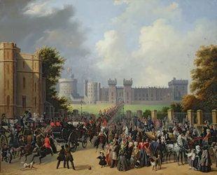 Die Ankunft von Louis-Philippe (1773-1850) im Windsor Castle, 8. Oktober 1844, 1845